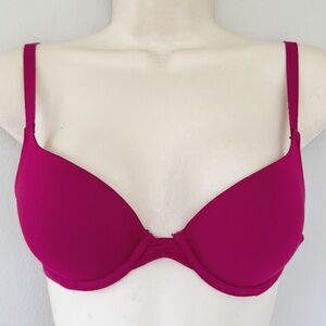 PINK Victoria’s Secret dark pink wear everywhere push up bra size 34A
